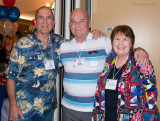 Joe Elizarde with Don and Karen Boyd at the Hialeah High Class of 1965 50-Year Reunion at Hialeah Park
