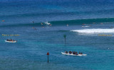 2010 - boaters, swimmers and surfers in the ocean offshore of the Hale Koa military resort on Waikiki Beach