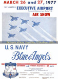 1977 - advertisement for the Blue Angels Air Show at Ft. Lauderdale Executive Airport March 26-27, 1977