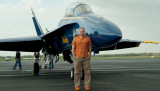 April 2008 - our nephew David Criswell with a Navy Blue Angels F/A-18 at Smyrna Airport