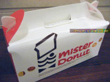 1960s - a Mr. Donut to-go box for their delicious donuts and other baked products