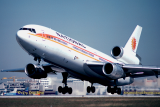 January 1979 - National Airlines DC10-30 N81NA taking off on runway 27L at Miami International Airport