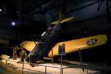 The North American NA-58, Army Air Corps designation BT-14, was a basic WWII trainer. Exhibit shows a training mishap. (8040)