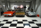 Left to right, 1971 Ferrari 365 GTB/4 Daytona, Maserati Ghibli, 1972 Ferrari Dino 246GT (0863)