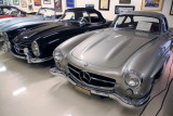 Left, 1962 Mercedes-Benz 300SL Roadster and 1956 Mercedes-Benz 300SL Gull Wing (0905)