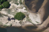 View of Vic Falls from Above - Hippos