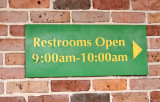 Restroom hours at the zoo?