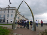 Group photo posing through whalebone