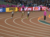 Dina Asher Smith in womens 200 metres heat