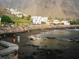 Volcanic sand beach in La Gomera