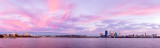 Perth and the Swan River at Sunrise, 17th April 2012