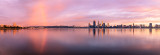 Rainbow Over Perth and the Swan River at Sunrise, 22nd April 2012