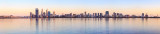 Perth and the Swan River at Sunrise, 5th January 2013