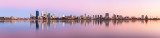 Perth and the Swan River at Sunrise, 20th January 2013