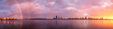 Rainbow over Perth and the Swan River at Sunrise, 9th June 2013