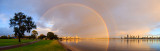 Rainbow Over Perth and the Swan River at Sunrise, 23rd March 2017