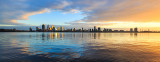 Perth and the Swan River at Sunrise, 11th June 2018