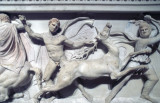 Alexander Sarcophagus stag hunt detail