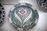 Plate with fish scale pattern