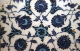 Tile with blue flowers