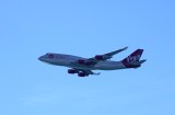 The Virgin Orbit Cosmic Girl plane, designed to launch rockets into space
