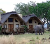 Lodge cabins on the plains part of the Reserve.  The vacationers are probably out looking for elephants :)