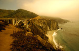 Bixby Bridge in Half Sun, Half Fog