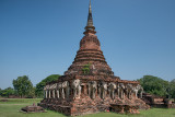 Stupa with Elephants