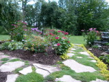 The view of front garden from the patio