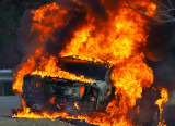 Burning car