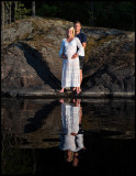 Madelene and Sebastian at Lake Stora Brå