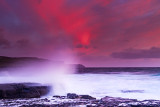 Red Sky over Cliffs of Moher