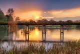 Winter Sunset - Black Bridge