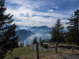 Rigi view to Mount Pilatus and lake Lucerne