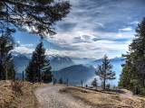 Rigi view to Mount Pilatus, Buergenstock and lake Lucerne
