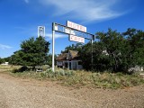 Old First In-Last In gas station at Glenrio