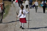 Tiny hiker on trail