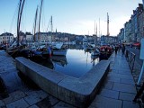 Honfleur harbor area.