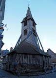 Honfleur downtown. This church (Sainte Catherine) has its tower separated from the main building.