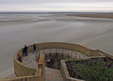 Mont Saint Michel and the sea at very low level. 