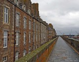 Saint-Malo; walking on the walls; typical houses. 