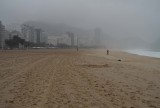 At the end of the day, Copacabana still was under rain.