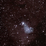 NGC2264 Cone nebula : 7mins exposure with 150mm itelescope at Mayhill Nm