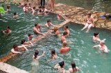 Russian tourists at the Hin Tat Springs