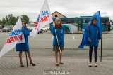 Flag-waving for the governments political party, Vladivostok