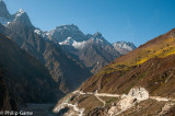 Newly-built dams and roads