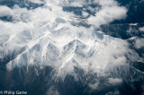 A huddle of snow-clad peaks
