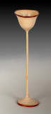 Long stemmed cup with natural edges.