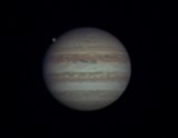 Jupiter and moon Ganymede