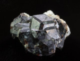 Garnet (andradite-grossular) crystals showing dodecahedral and icositetrahedral faces, 18 mm specimen, Shap Blue Quarry.